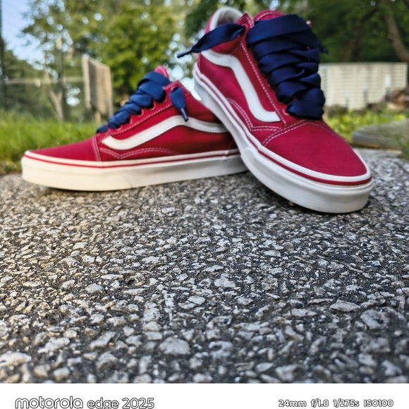 Vans Old Skool Skate Shoe - Racing Red - Picture 1 of 10